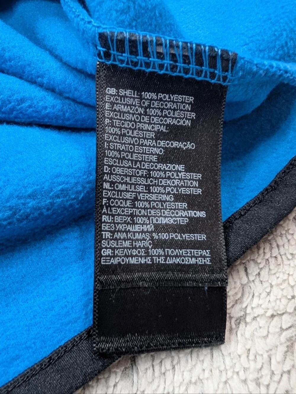 The North Face Jacket Mens M Blue Black Block TKA Glacier ¼ Zip Fleece Pullover